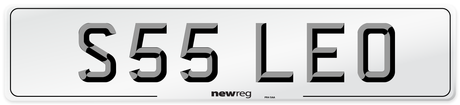 S55 LEO Number Plate from New Reg